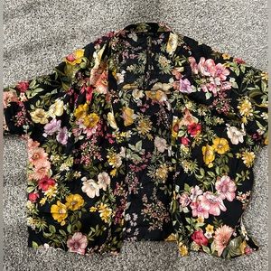 Zara Floral Button Up